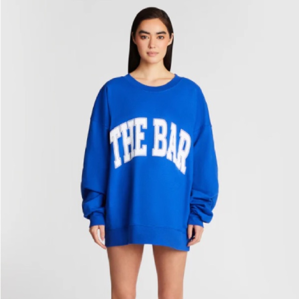 THE BAR Blue Varsity Sweatshirt